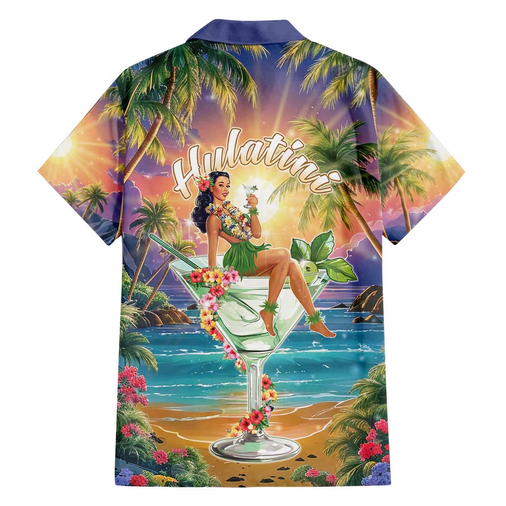 Aloha Hawaii Family Matching Off Shoulder Short Dress and Hawaiian Shirt Hula Martini Tropical Vibes - Polynesian Pride