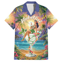 Aloha Hawaii Family Matching Tank Maxi Dress and Hawaiian Shirt Hula Martini Tropical Vibes - Polynesian Pride