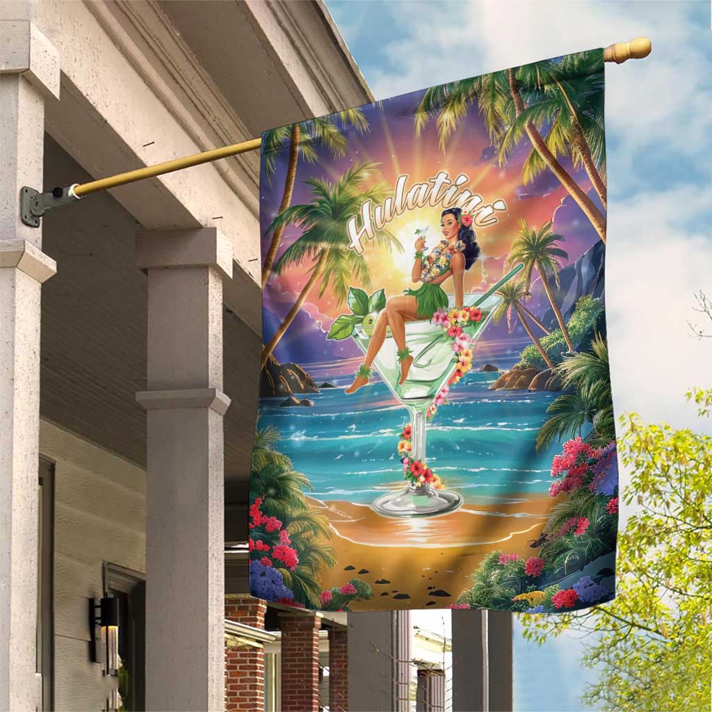 Aloha Hawaii Garden Flag Hula Martini Tropical Vibes - Polynesian Pride