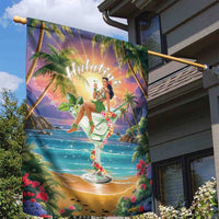 Aloha Hawaii Garden Flag Hula Martini Tropical Vibes - Polynesian Pride
