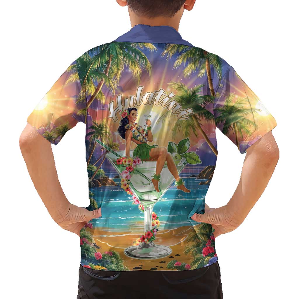 Aloha Hawaii Kid Hawaiian Shirt Hula Martini Tropical Vibes - Polynesian Pride
