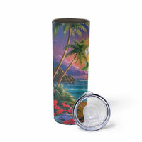 Aloha Hawaii Skinny Tumbler Hula Martini Tropical Vibes - Polynesian Pride
