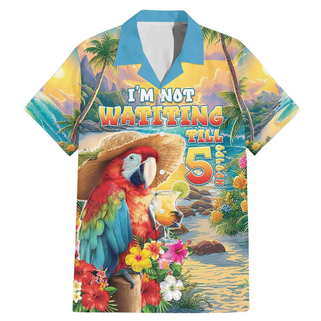 Hawaii Parrot Family Matching Mermaid Dress and Hawaiian Shirt Im Not Waiting Till 5 Oclock - Polynesian Pride