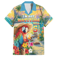 Hawaii Parrot Family Matching Off The Shoulder Long Sleeve Dress and Hawaiian Shirt Im Not Waiting Till 5 Oclock - Polynesian Pride