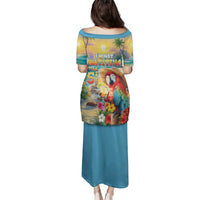 Hawaii Parrot Family Matching Puletasi and Hawaiian Shirt Im Not Waiting Till 5 Oclock - Polynesian Pride