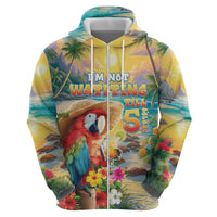 Hawaii Parrot Hoodie Im Not Waiting Till 5 Oclock - Polynesian Pride