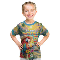Hawaii Parrot Kid T Shirt Im Not Waiting Till 5 Oclock - Polynesian Pride