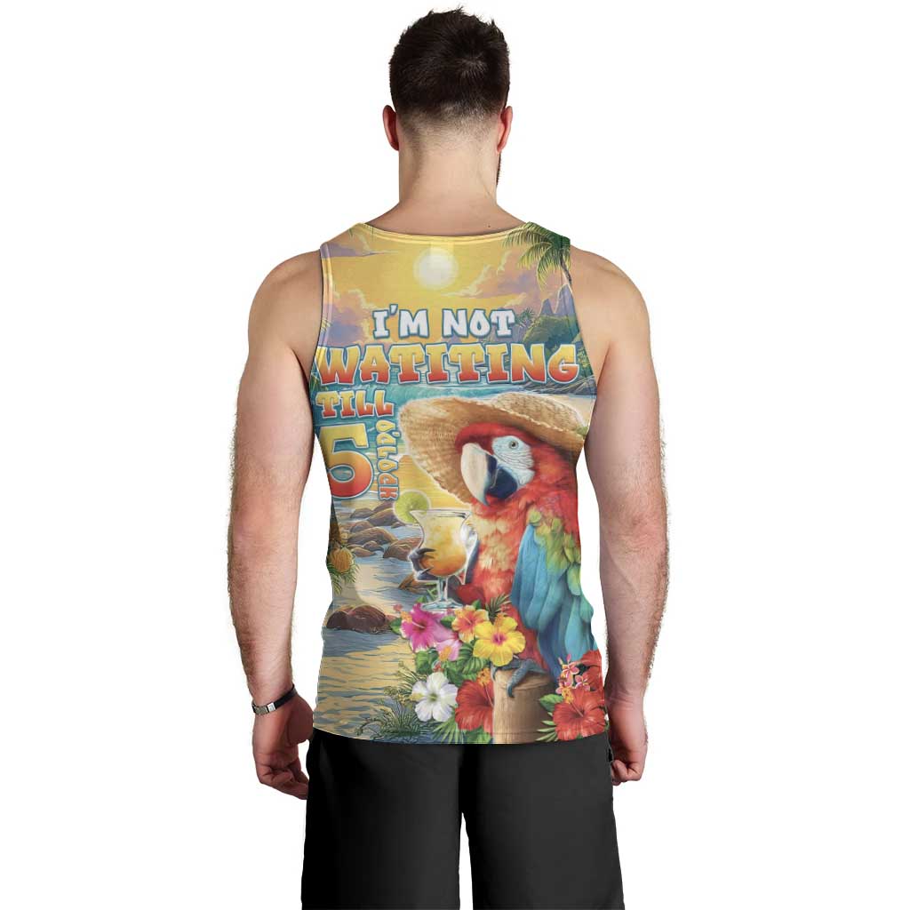 Hawaii Parrot Men Tank Top Im Not Waiting Till 5 Oclock - Polynesian Pride
