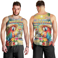 Hawaii Parrot Men Tank Top Im Not Waiting Till 5 Oclock - Polynesian Pride