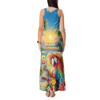 Hawaii Parrot Tank Maxi Dress Im Not Waiting Till 5 Oclock - Polynesian Pride