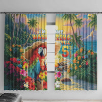 Hawaii Parrot Window Curtain Im Not Waiting Till 5 Oclock - Polynesian Pride