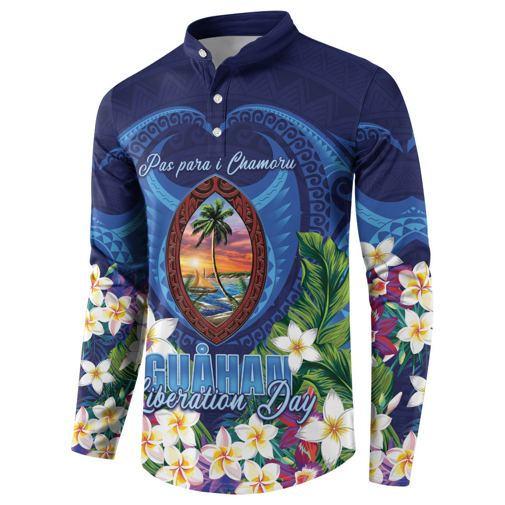 Guam Liberation Day Button Sweatshirt Pas Para I Chamoru LT05 - Polynesian Pride