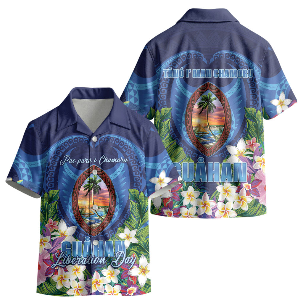 Guam Liberation Day Kid Hawaiian Shirt Pas Para I Chamoru LT05 - Polynesian Pride