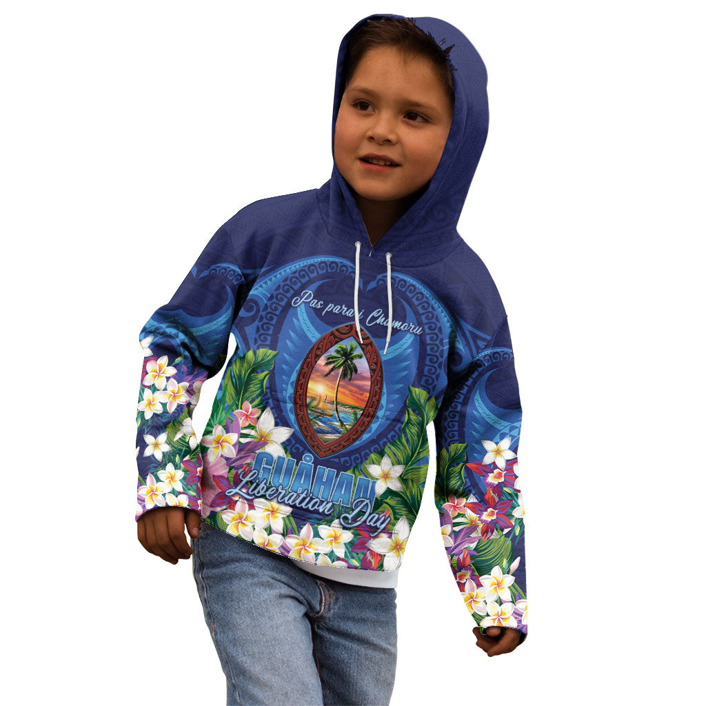 Guam Liberation Day Kid Hoodie Pas Para I Chamoru LT05 - Polynesian Pride