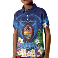 Guam Liberation Day Kid Polo Shirt Pas Para I Chamoru LT05 Kid Navy - Polynesian Pride