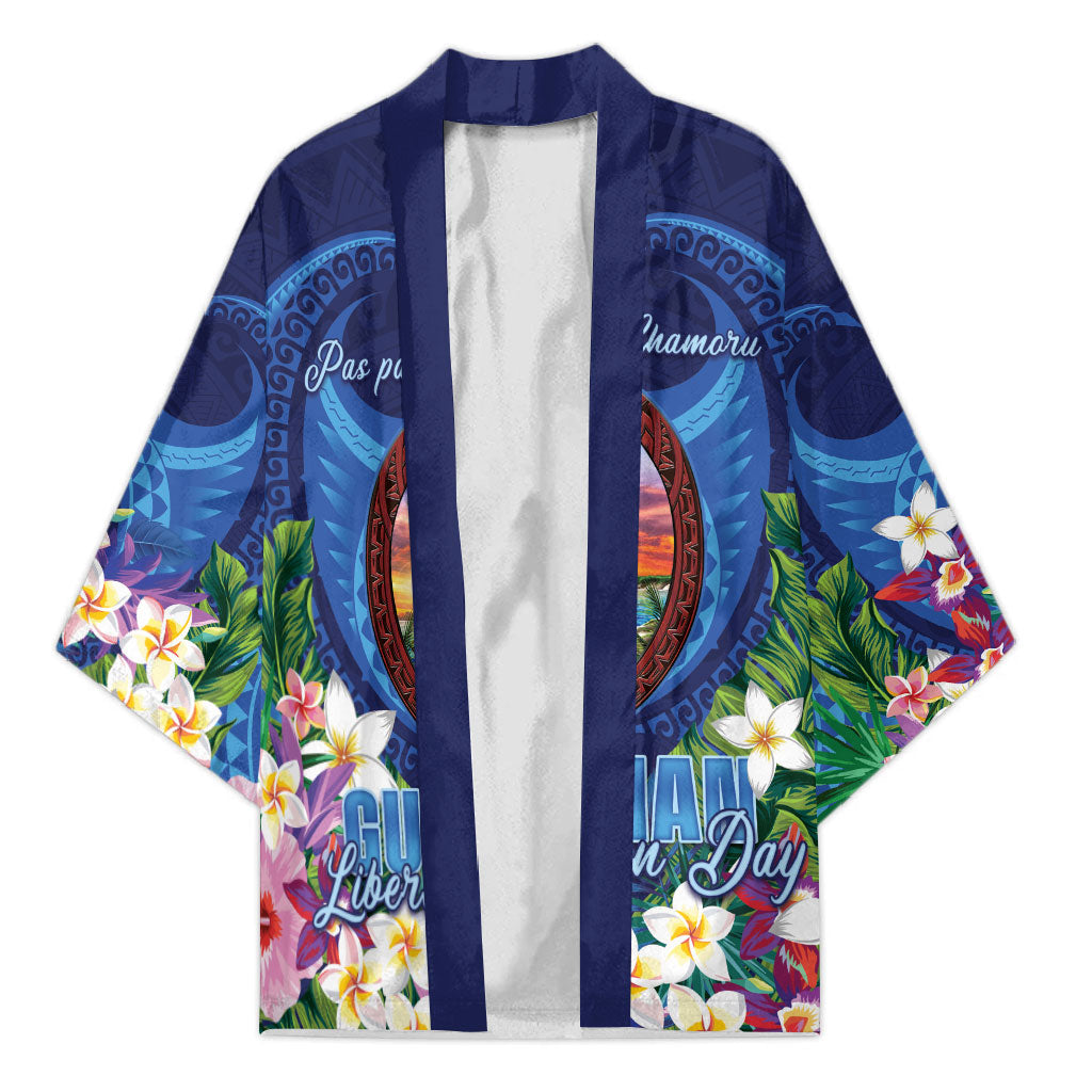 Guam Liberation Day Kimono Pas Para I Chamoru LT05 Unisex Navy - Polynesian Pride