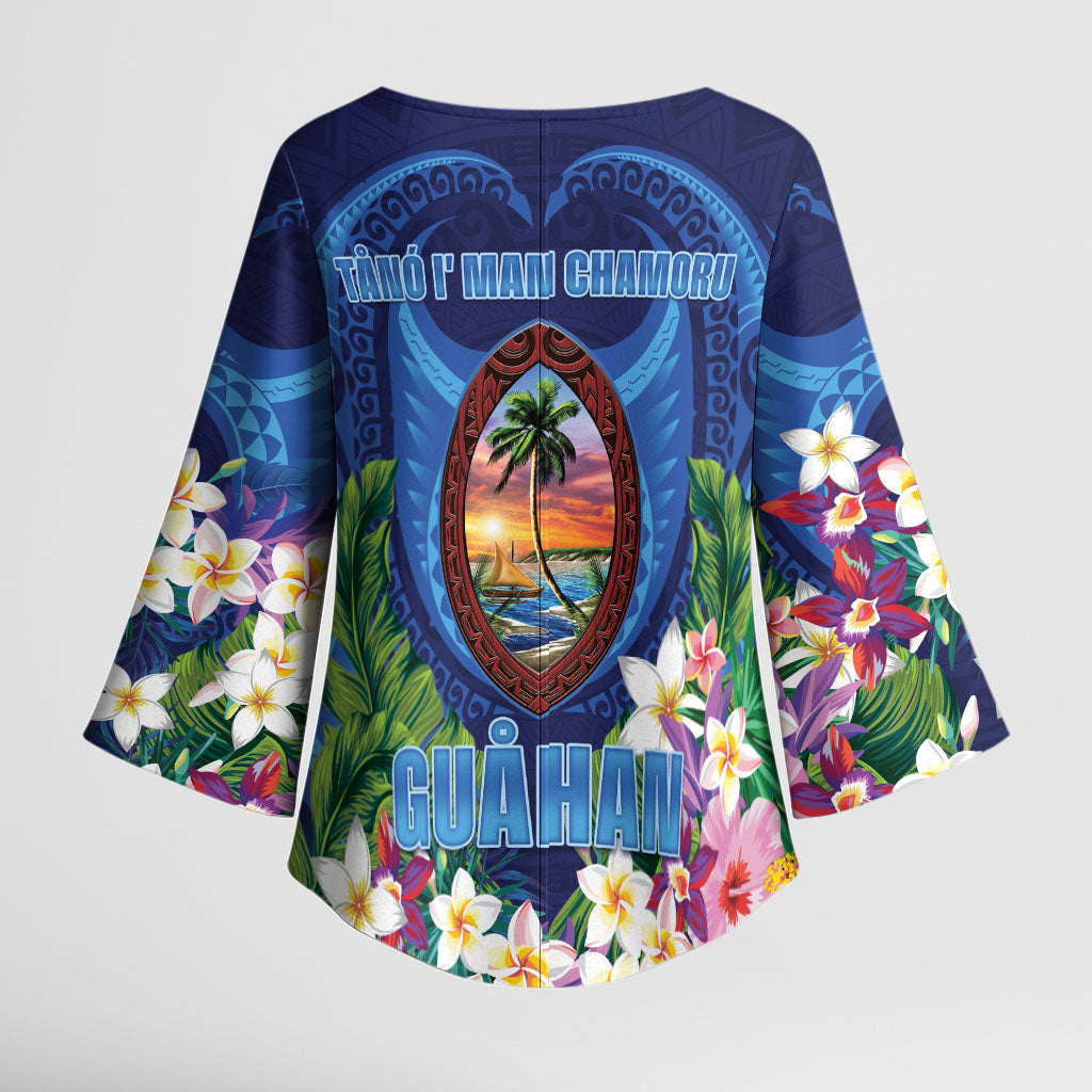 Guam Liberation Day Kimono Sleeve Blouse Pas Para I Chamoru LT05 - Polynesian Pride