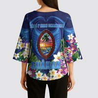 Guam Liberation Day Kimono Sleeve Blouse Pas Para I Chamoru LT05 - Polynesian Pride