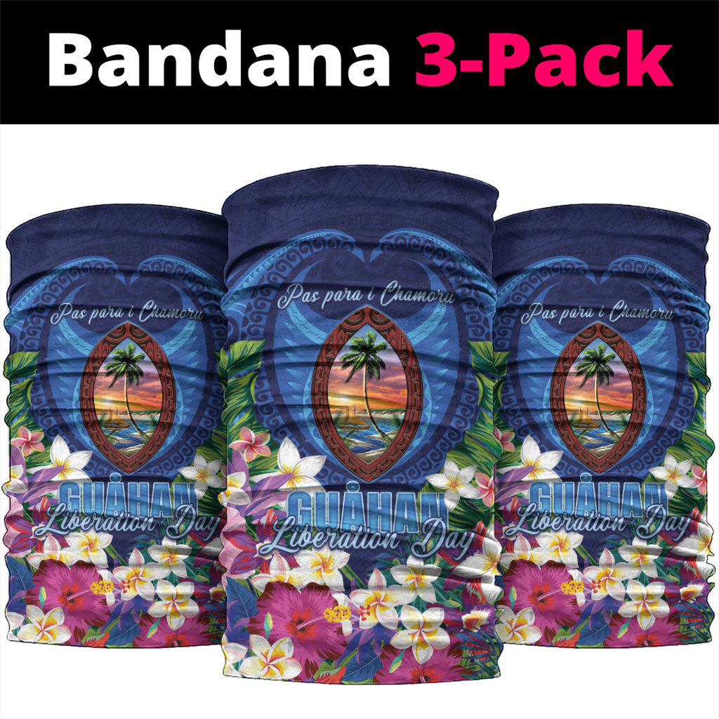 Guam Liberation Day Neck Gaiter Pas Para I Chamoru LT05 package One Size: 25*50cm Navy - Polynesian Pride
