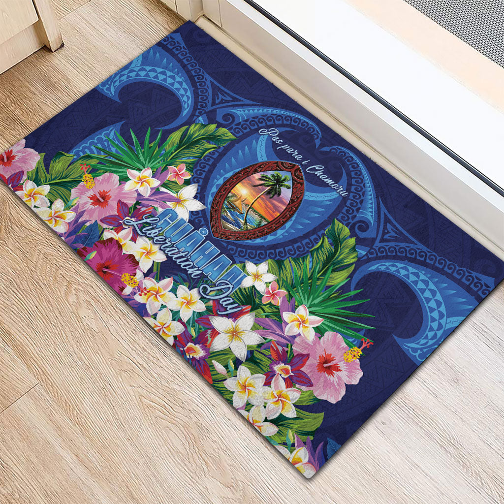 Guam Liberation Day Rubber Doormat Pas Para I Chamoru LT05 - Polynesian Pride