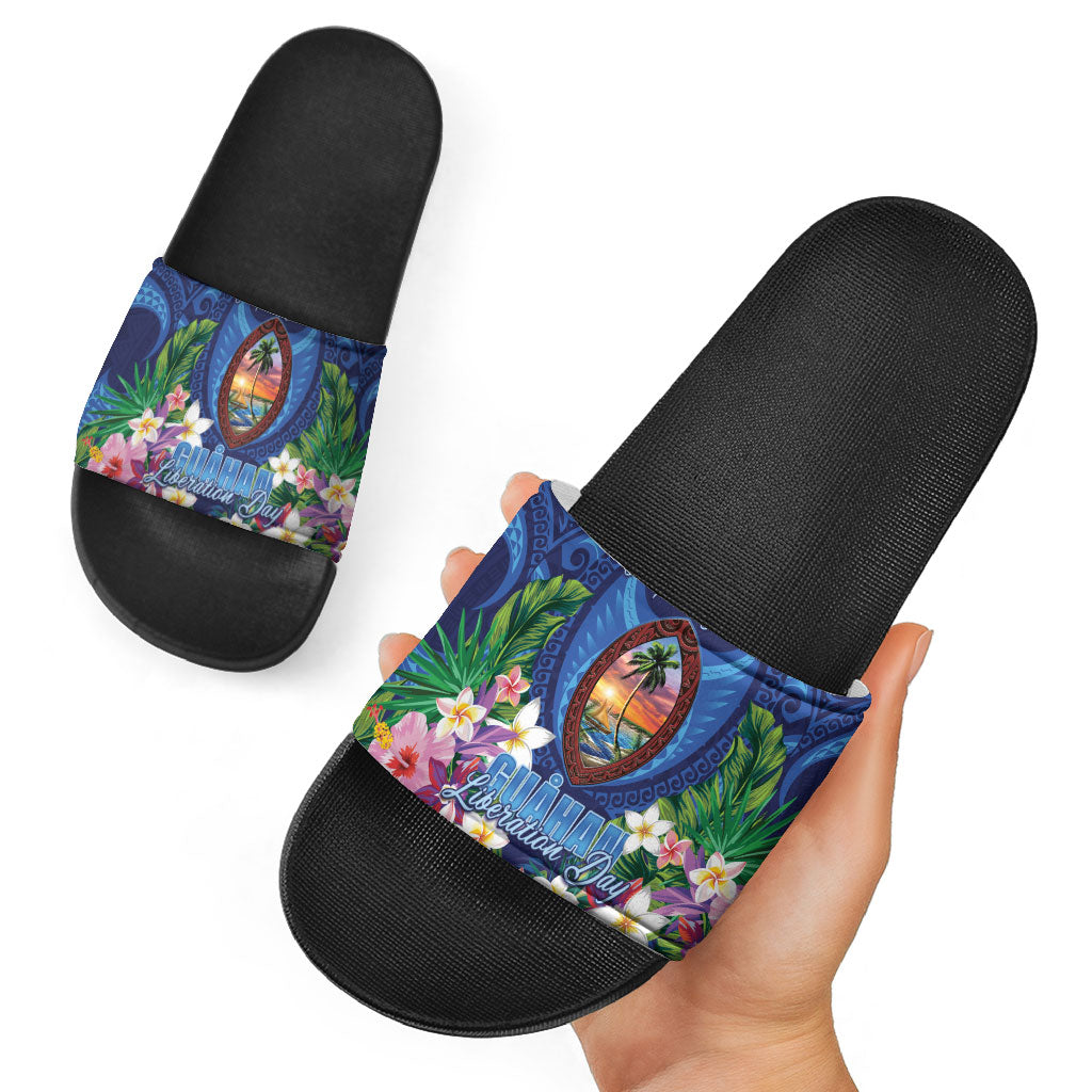 Guam Liberation Day Slide Sandals Pas Para I Chamoru LT05 - Polynesian Pride