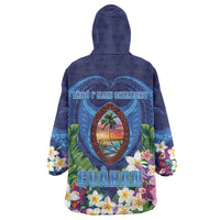 Guam Liberation Day Wearable Blanket Hoodie Pas Para I Chamoru LT05 - Polynesian Pride