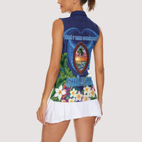 Guam Liberation Day Women Sleeveless Polo Shirt Pas Para I Chamoru LT05 - Polynesian Pride