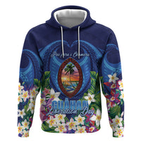 Guam Liberation Day Zip Hoodie Pas Para I Chamoru LT05 Pullover Hoodie Navy - Polynesian Pride