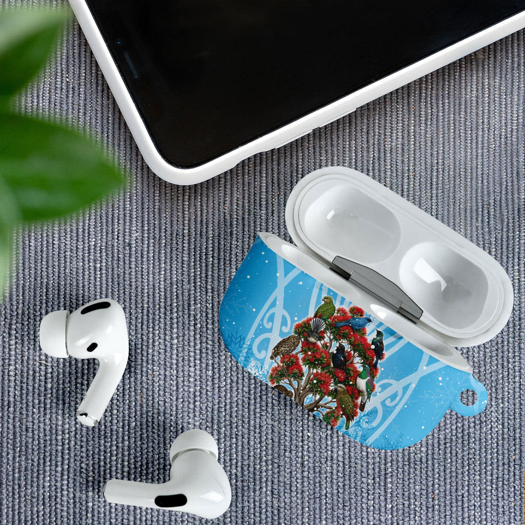 New Zealand Birds Christmas AirPods Case Pohutukawa Xmas Tree LT05 - Polynesian Pride