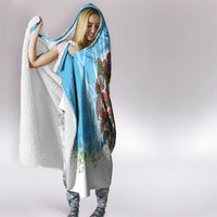 New Zealand Birds Christmas Hooded Blanket Pohutukawa Xmas Tree LT05 - Polynesian Pride