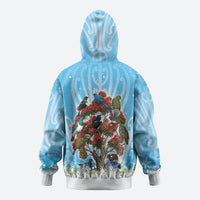 New Zealand Birds Christmas Hoodie Pohutukawa Xmas Tree LT05 - Polynesian Pride