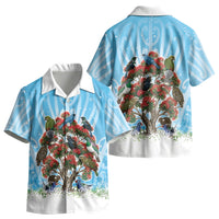 New Zealand Birds Christmas Kid Hawaiian Shirt Pohutukawa Xmas Tree LT05 - Polynesian Pride