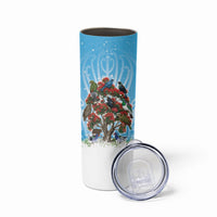 New Zealand Birds Christmas Skinny Tumbler Pohutukawa Xmas Tree LT05 - Polynesian Pride