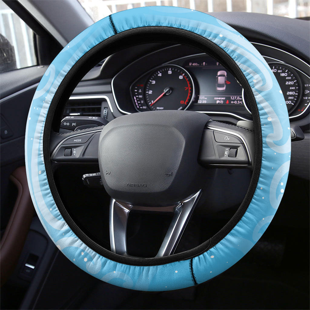 New Zealand Birds Christmas Steering Wheel Cover Pohutukawa Xmas Tree LT05 - Polynesian Pride