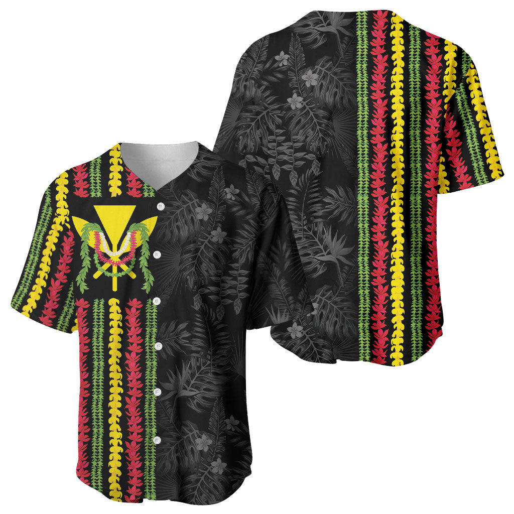 Hawaii Lei Kanaka Maoli Flag Baseball Jersey Tropical Vibes LT05 - Polynesian Pride