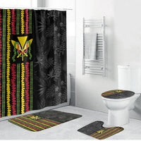 Hawaii Lei Kanaka Maoli Flag Bathroom Set Tropical Vibes LT05 Bathroom Set (4 pcs) Black - Polynesian Pride