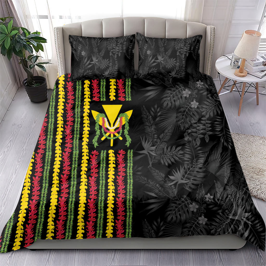 Hawaii Lei Kanaka Maoli Flag Bedding Set Tropical Vibes LT05 - Polynesian Pride