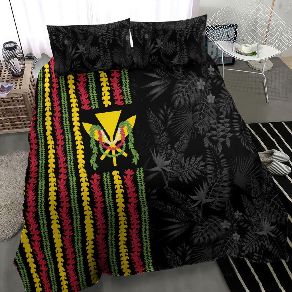 Hawaii Lei Kanaka Maoli Flag Bedding Set Tropical Vibes LT05 - Polynesian Pride