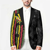 Hawaii Lei Kanaka Maoli Flag Blazer Tropical Vibes LT05 - Polynesian Pride