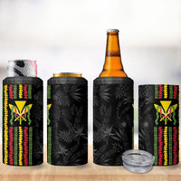 Hawaii Lei Kanaka Maoli Flag 4 in 1 Can Cooler Tumbler Tropical Vibes LT05 - Polynesian Pride