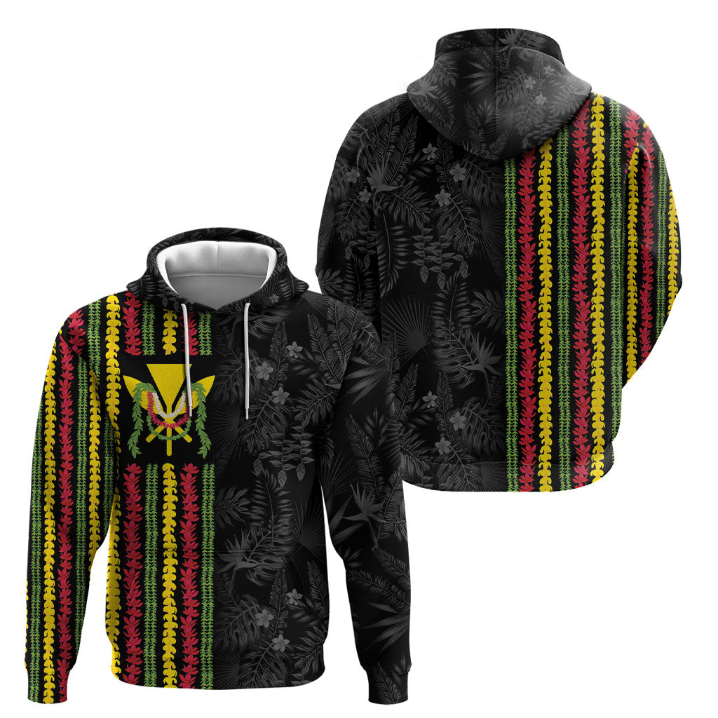 Hawaii Lei Kanaka Maoli Flag Hoodie Tropical Vibes LT05 - Polynesian Pride