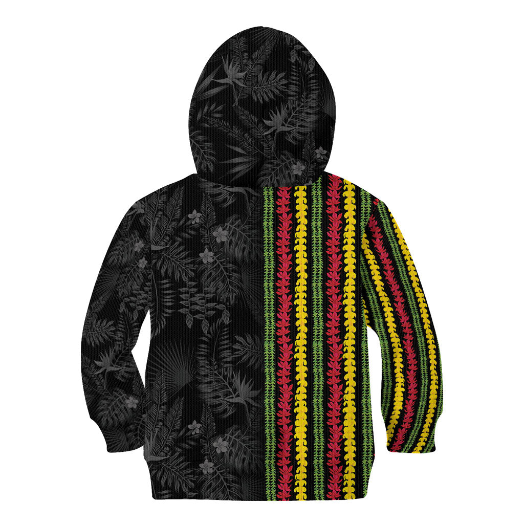 Hawaii Lei Kanaka Maoli Flag Kid Hoodie Tropical Vibes LT05 - Polynesian Pride