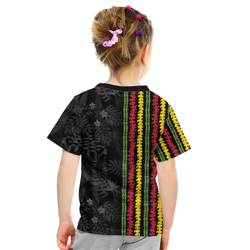 Hawaii Lei Kanaka Maoli Flag Kid T Shirt Tropical Vibes LT05 - Polynesian Pride
