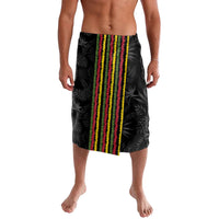 Hawaii Lei Kanaka Maoli Flag Lavalava Tropical Vibes LT05 Black - Polynesian Pride