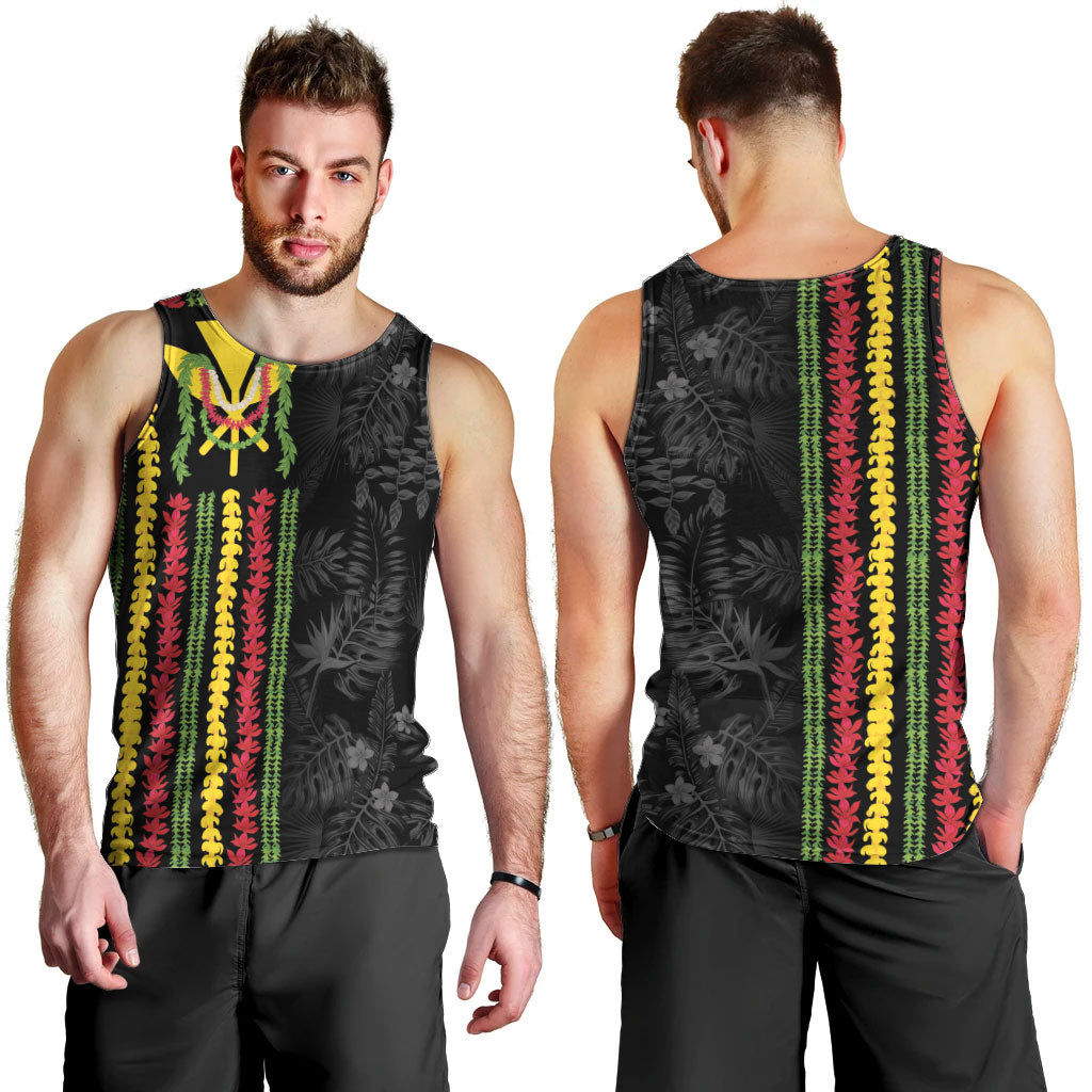 Hawaii Lei Kanaka Maoli Flag Men Tank Top Tropical Vibes LT05 - Polynesian Pride