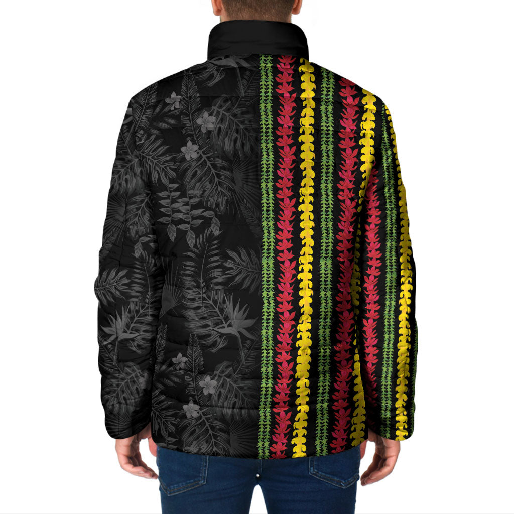 Hawaii Lei Kanaka Maoli Flag Padded Jacket Tropical Vibes LT05 - Polynesian Pride