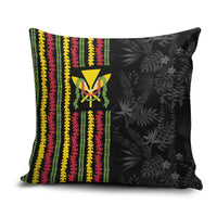 Hawaii Lei Kanaka Maoli Flag Pillow Cover Tropical Vibes LT05 Black - Polynesian Pride
