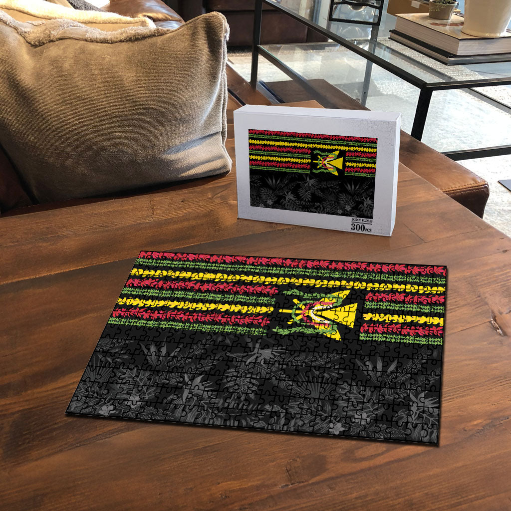 Hawaii Lei Kanaka Maoli Flag Puzzle Tropical Vibes LT05 - Polynesian Pride