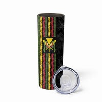 Hawaii Lei Kanaka Maoli Flag Skinny Tumbler Tropical Vibes LT05 - Polynesian Pride