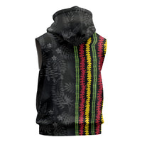 Hawaii Lei Kanaka Maoli Flag Sleeveless Hoodie Tropical Vibes LT05 - Polynesian Pride